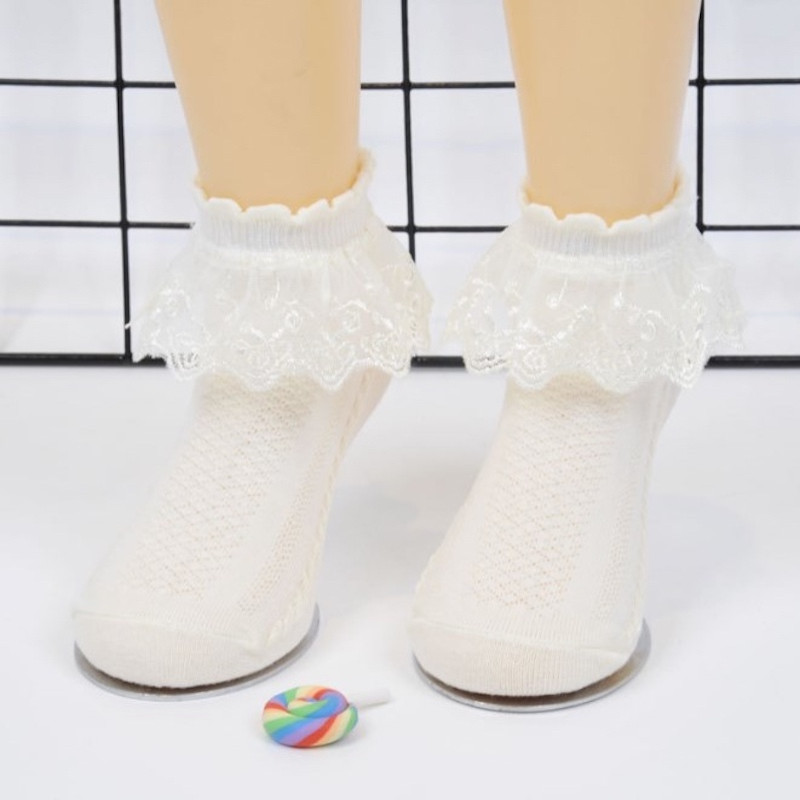 Girls 1Y-8Y Ruffle Socks Summer Cute Frilly Ankle Lace Socks